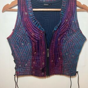 Jezebel Multicolor Quilted Vest Top